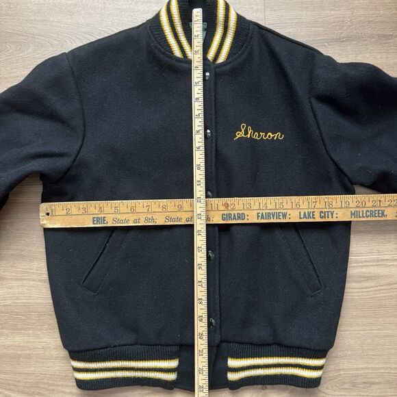 Vintage 70s Quaker Valley HS Letterman Varsity Bomber Jacket Size Small Wool - Picture 8 of 10